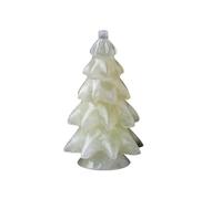 Sculpture d'arbre de Noël en cristal naturel - Figurine d'arbre en cristal fabriquée à la main - Art décoratif en cristal pour les vacances (jade blanc)