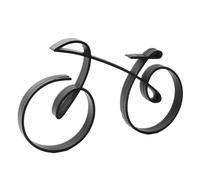 Sculpture d'art de vélo en fer minimaliste avec cadre en fil de fer pour les amateurs de cyclisme, décoration élégante, figurine de vélo à collectionner, cadeaux pour femmes, hommes, adultes, amis