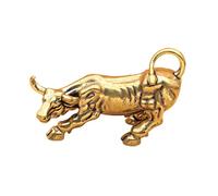 Sculpture de bétail Wall Street en laiton, statue de vache en cuivre, sculptures d'art de bœuf porte-bonheur pour décoration d'intérieur