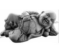 Sculpture de Bouddha en aspect pierre. Grande sculpture pour le jardin et l'habitat 19cm