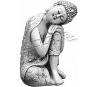 Sculpture de Bouddha en aspect pierre. Grande sculpture pour le jardin et l'habitat