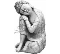 Sculpture de Bouddha en aspect pierre. Grande sculpture pour le jardin et l'habitat 24cm