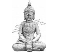 Sculpture de Bouddha en aspect pierre. Grande sculpture pour le jardin et l'habitat 31cm