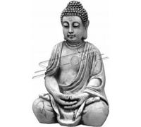 Sculpture de Bouddha en aspect pierre. Grande sculpture pour le jardin et l'habitat 50cm