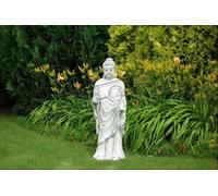 Sculpture de Bouddha en aspect pierre. Grande sculpture pour le jardin et l'habitat S101202