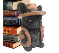 Sculpture De Bouledogue Gentleman - Figurine De Chien En Résine, Décoration De La Maison | Accessoire D'ornement De Bureau Classique, Pour Salon, Chambre À Coucher, Bibliothèque De Bureau, Affichage D