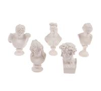 Sculpture De Buste En Résine Blanche 1/12, Meubles Miniatures Pour Maison De Poupée, Simulation D'accessoires