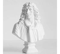 Sculpture de buste masculin classique de style grec - 15 x 15 x 8 cm - Statue en résine - Décoration élégante de bureau - Modèle de croquis d'étude - Cadeau unique pour les amateurs d'art