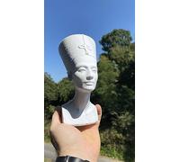 Sculpture de buste Nefertiti Reine de l'Égypte antique Art déco égyptienne 18 cm