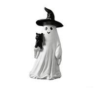 Sculpture de chat créative en résine fantastique pour Halloween, mini décoration de jardin adaptée pour l'intérieur et l'extérieur