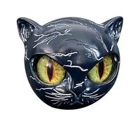 Sculpture De Chat Noir De Luxe en Pierre, Sculpture en Pierre d'une Tête De Chat, Cristaux Et Pierres De Sculptés À La Main, Cadeaux pour Les Amoureux des Chats