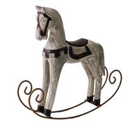 Sculpture de cheval à bascule - Figurine de cheval rétro - Décoration de table - Symbole vintage - Décoration pour la maison et le bureau - Figurine artistique de collection faite à la