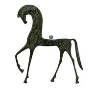 Sculpture de cheval spartiate grecque antique en métal bronze fait à la main en Grèce