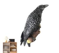 Sculpture de corbeau mural - Décoration murale de Čorbeau, sculpture de figurines en résine | Mysticisme symbolisme Čorbeau œuvre d'art, collection chambre espace de travail entrée salon décoration Ar