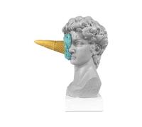 Sculpture de crème glacée - Statuette d'art de David - Statue en marbre abstrait - buste décoratif créatif | Centre de table moderne en résine pour chambre à coucher, bureau, table, entrée, galerie