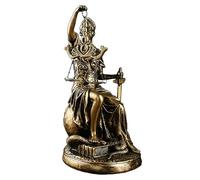 Sculpture de Dame Justice, Statue de Déesse de la Justice - Statue en résine de la balance aveugle assise de la justice - Figurine de loi pour la décoration de la maison, figurine de collection pour b