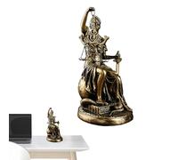 Sculpture De Dame Justice, Statue De La Déesse De La Justice | Figurine Résine De La Déesse De La Justice Aveugle Assise - Décoration, Décoration d'équipe, Figurine de Collectionnement