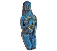 Sculpture De Déesse Auto-guérissante Statue De Déesse En Résine Sculpture De Déesse Blanche Et Bleue 17,6 X 9,5 cm Convient for Salon, Chambre À Coucher, Bureau, Décoration, Textiles De Maison(Blue)
