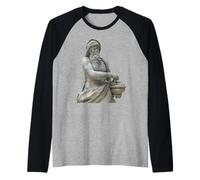 Sculpture de Dieu Romain Barbu Tee Art Histoire Graphique Manche Raglan