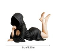 Sculpture de Femme - Décoration de Bureau Femmes Masquées,Statue de Dame Esthétique Gothique, Décoration Mystérieuse en Résine pour Table Étagère Cheminée Bureau