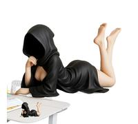 Sculpture de femme - Décoration de bureau pour femme masquée | Statue gothique esthétique de dame - Décoration mystérieuse en résine pour maison, table, étagère, cheminée, bureau