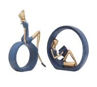 Sculpture de femme lisant,Sculpture lisant,Statue de fille de yoga,Figurines de yoga,Décoration en résine,Décoration de la maison