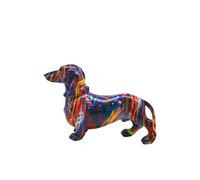 Sculpture de gorille graffiti vibrante - Statue d'animal abstraite en résine pour décoration d'intérieur moderne, ornements de bureau uniques, décoration artistique pour salon et salle d'exposition