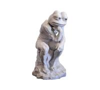 Sculpture de Grenouille pensante Statue de Grenouille penseur Œuvre d'art Polyvalente Collection Moderne Ornement Figurine pour Chambre à Coucher Manteaux Table