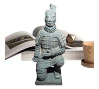 Sculpture de guerriers en terre cuite de la dynastie Qin de Chine - Statue en argile ancienne, figurine de soldat vintage, armée historique | Décoration de collection pour bureau, bibliothèque, étude