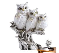 Sculpture de Hibou | Figurine, Décor, Statue pour Jardin et Bureau | Accessoire Moderne, Ornement Animal pour Extérieur, Patio
