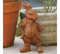Sculpture de jardin Pierre Lapin en fonte | Saules du vent d'extérieur Potter