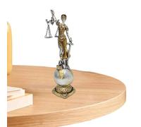 Sculpture de la Dame de Justice - Statue décorative en résine représentant la Justice aveugle, déesse de la Justice | Déesse gréco-romaine de la Justice tenant une balance pour la maison, l'entrée, le