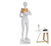 Sculpture de lecture abstraite - Statue d'art décoratif élégant, figurine en résine créative | Cadeau d'amant de livres pour hommes et femmes, accent de table contemporain, étude de collection minimal