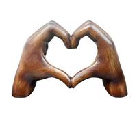 Sculpture de main en forme de cœur d'amour - Statue de main en forme de cœur - Sculpture en résine - Art moderne - Sculpture doigt pour la maison