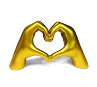 Sculpture de Mains de CœUr, DéCor Doré pour Salon, Chambre à Coucher, Appartement, BibliothèQue, Table, DéCoration de Statues