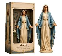 Sculpture De Marie - Figurine Religieuse À Bras Ouverts De 12 Cm, Décoration De Bureau En Résine Pour La Maison, Le Salon, La Chambre À Coucher, La Salle De Bain, L'étagère De Bureau, La Cheminée