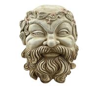 Sculpture de masque de faune de Satyre Pan - Art mural de la mythologie grecque romaine | Pierre moulée à la main | Réplique du musée 20,1 cm