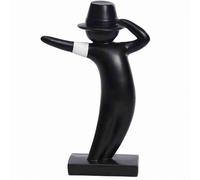 Sculpture de Michael Jackson, Statue en résine pour décoration intérieure, Figurine décorative Moderne pour Salon, Bureau et bibliothèque, Collection d’Ornements artistiques (Noir)