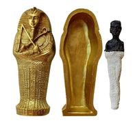 Sculpture de momie antique - Statue en résine de style égyptien, ornement décoratif vintage, figure historique réaliste | Sculpture de momie pour maison, jardin, pelouse, étagère, décoration, Art hist