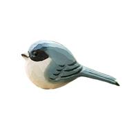 Sculpture de moqueur - Sculpture d'oiseau moqueur Faite à la Main, Figurines d'oiseaux peintes à la Main Portables | Petites Statues de Table en Bois sur étagères en Bois, légères, Faites à