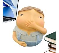 Sculpture De Nez De Serrant Le Nasó - Statue De Salle De Bain Tenant Le Nasó | Figurine Drôle en Résine pour Garçon Et Fille, Décoration Étrange pour Étagère De Table, Sculpture pour Sac