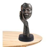 Sculpture de penseur abstrait, sculptures abstraites décor de la maison | Statue de penseur abstrait de bureau moderne | La tranquillité esthétique est des sculptures dorées œuvres d'art pour chambre