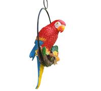 Sculpture de Perroquet Suspendu, Figurine de Perroquet en résine, Statue de Perroquet de Jardin, d'oiseau Tropical, de collecteur de Perroquet, Perroquet Suspendu, décoration
