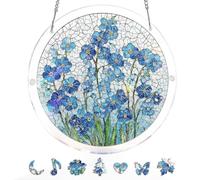 Sculpture de pétale vibrante, projet de floraison, kit de jardin transparent de 15 cm avec réfraction de la lumière, affichage brillant à suspendre, pièce botanique avec design moderne, décoration