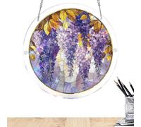 Sculpture de pétale vibrante, projet de floraison, kit de jardin transparent de 15 cm avec réfraction de la lumière, affichage brillant à suspendre, pièce botanique avec design moderne, décoration