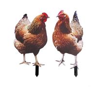 Sculpture de poule décorative en acrylique pour jardin (A+B)