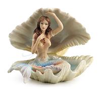 Sculpture de sir ne assise dans un coquillage de Veronese Design