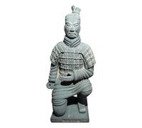 Sculpture de soldat antique - Statue en terre cuite de la dynastie, figurine de Chine Xian, ornement du patrimoine culturel, pièce d'exposition de table | Conception de dynastie de sculpture de soldat