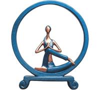Sculpture De Statue De Yoga Décoration Intérieure, Figurine dans La Pose De Yoga, Statue De Fille De Yoga, Figurines De Décoration De Yoga en Résine Grande Idée De Cadeau pour Les, A3