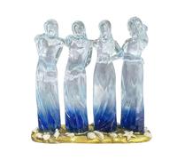 Sculpture de sœur comme symbole de l'attachement intime des amitiés féminines précieuses pour des occasions spéciales telles que les anniversaires ou les jours d'amitié (bleu, 13 cm)
